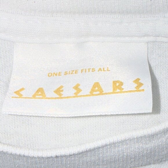 CAESARS Vintage Short Sleeve T-Shirt Unisex One Size White Cotton Graphic Design - Picture 4 of 11
